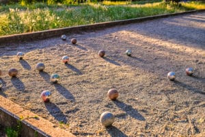 Construction de terrain de pétanque à Nievroz
